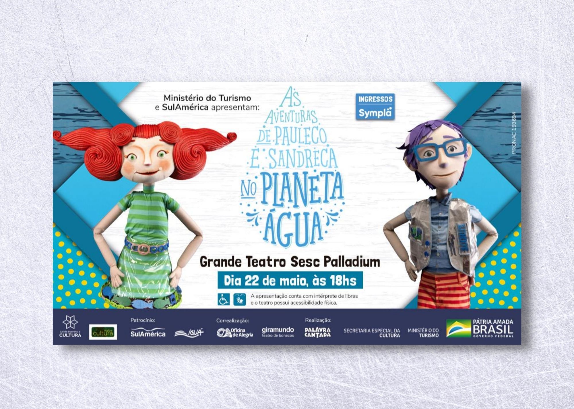 Personagens inspirados na dupla Palavra Cantada reestreiam em Belo Horizonte no musical “As Aventuras de Pauleco e Sandreca no Planeta Água”