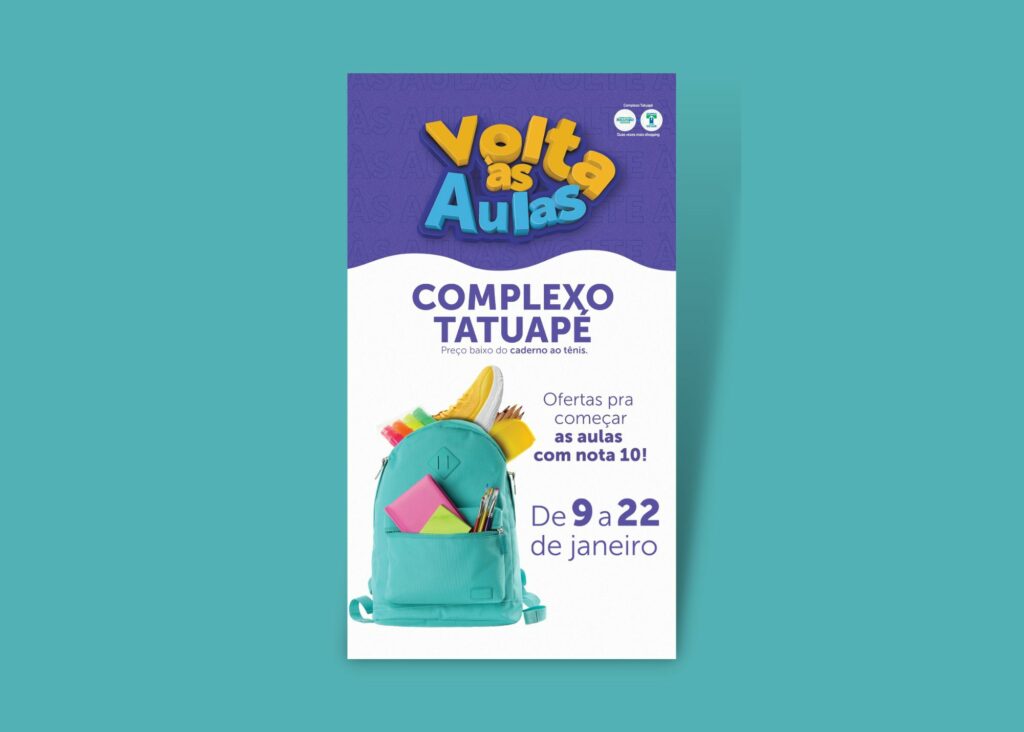 Complexo Tatuapé dá início à campanha Volta às Aulas com ofertas para materiais escolares