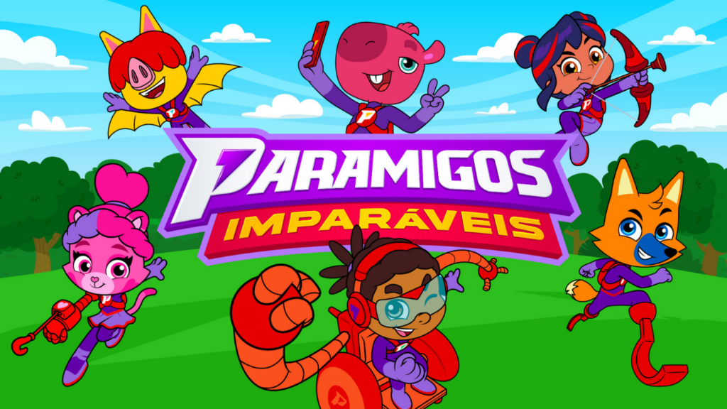 Personagens da série animada Paramigos Imparáveis, do Comitê Paralímpico Brasileiro