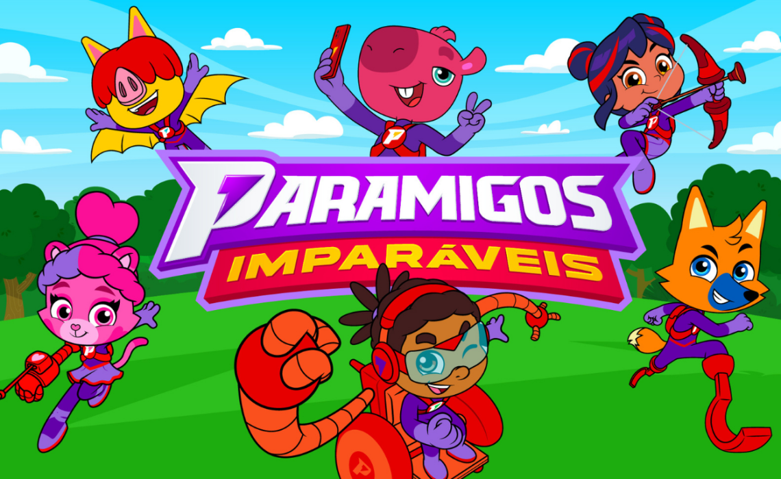 Personagens da série animada Paramigos Imparáveis, do Comitê Paralímpico Brasileiro